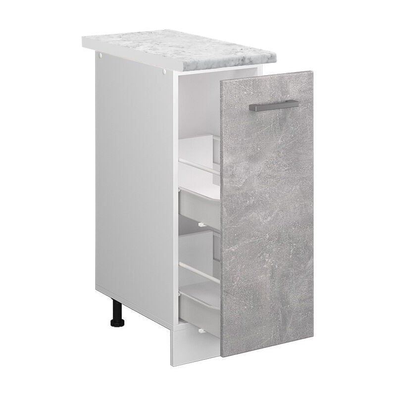 Meuble de cuisine R-Line, Béton, 30 cm, pt Marbre Vicco