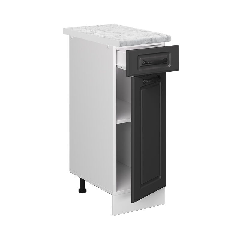 Meuble cuisine R-Line, Anthracite campagne, 30cm pt Marbre Vicco