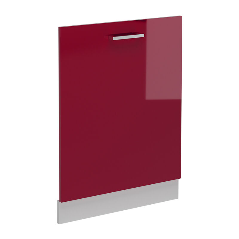 Panneau de lave-vaisselle R-Line, Rouge bordeaux Haute brillance, 60cm sans pt Vicco
