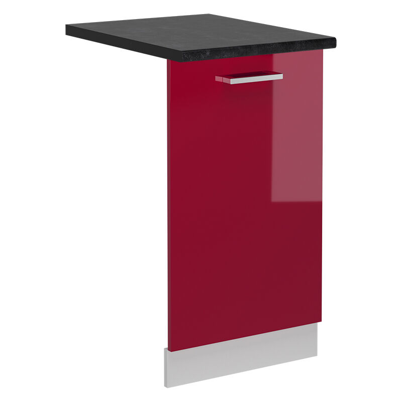 Panneau de lave-vaisselle R-Line, Rouge bordeaux Haute brillance, 45cm, pt Anthracite Vicco