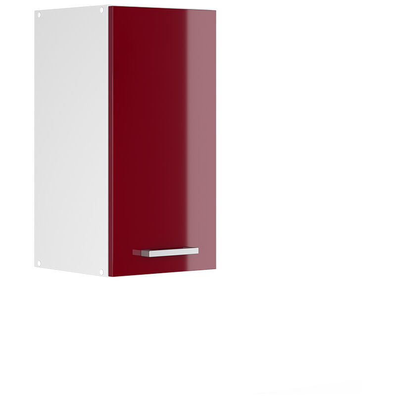 Vicco - Elément haut de cuisine R-Line, Rouge bordeaux Haute brillance, 30 cm