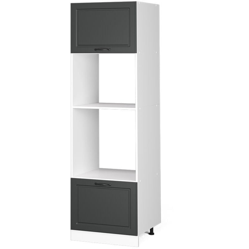 Vicco - Armoire micro-ondes R-Line, Anthracite campagne, 60 cm