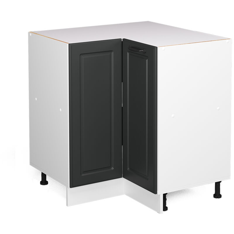 Meuble d'angle R-Line, Anthracite campagne, 75.6 cm sans plan de travail, Vicco