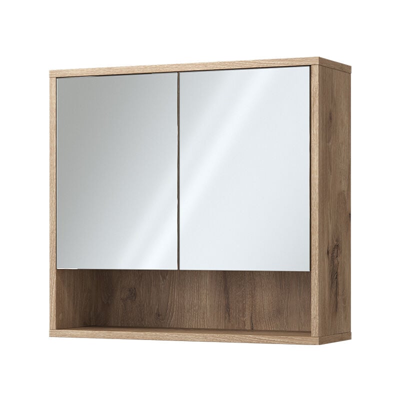 Vicco - armoire de toilette Eliza, Chêne Viking, 70 x 65 cm avec 2 portes