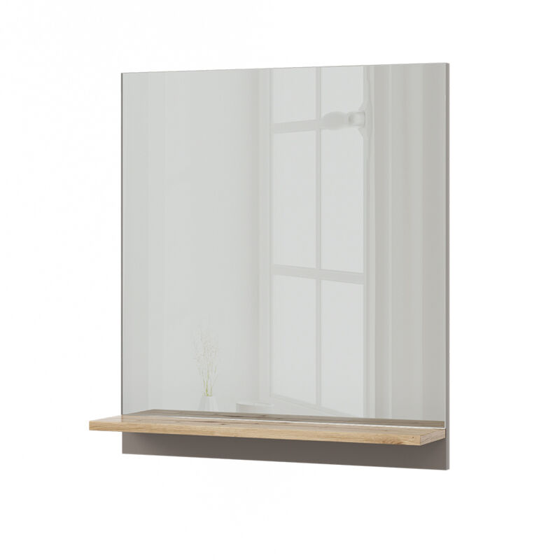 Vicco - Armoire de toilette Marelle, Grège, 60 x 67 cm avec étagère