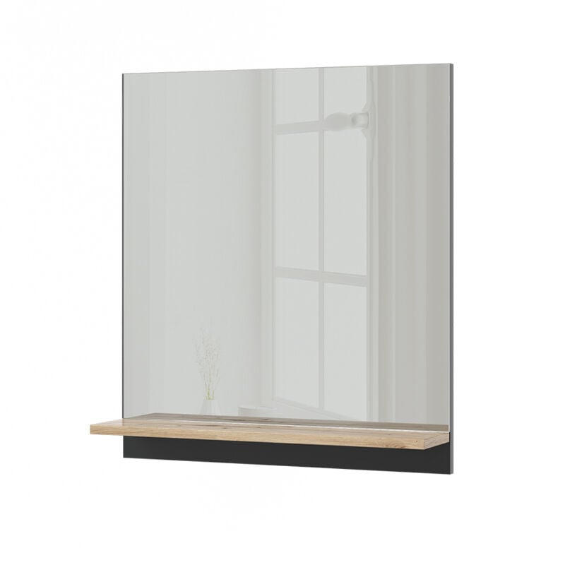 Vicco - Armoire de toilette Marelle, Anthracite, 60 x 67 cm avec étagère