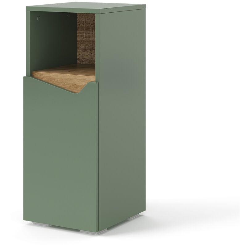 Marelle, Vert/Artisan, 30x74.5cm avec porte et compartiment ouvert, Vicco