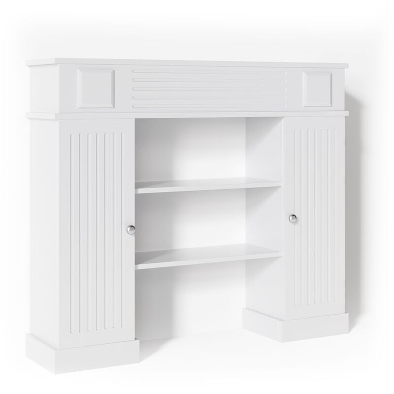 Vicco - Entourage de cheminée , Blanc, 119.5 x 103 cm