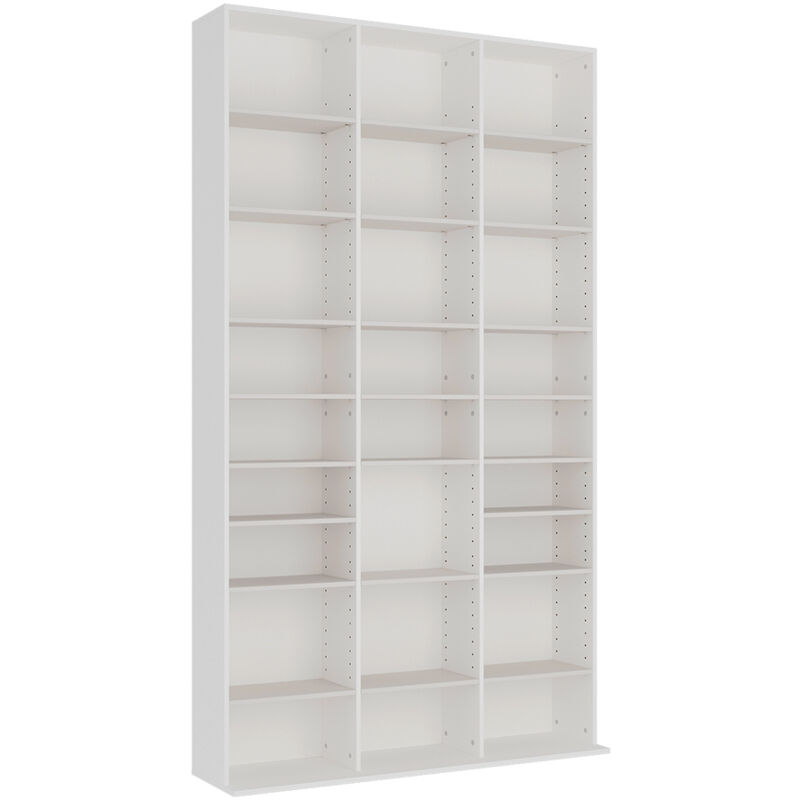 Tagère cd Anna, Blanc, 102 x 178 cm avec 27 compartiments Vicco