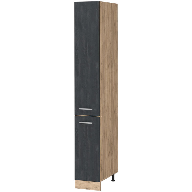 Vicco - Meuble haute de cuisine R-Line, Béton noir, 30 cm