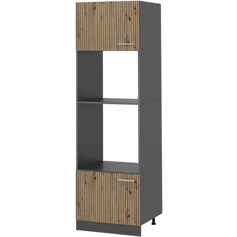 Armoire micro-ondes R-Line, Chêne Artisan, 60 cm Vicco