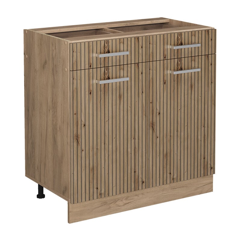 Meuble cuisine R-Line, Chêne Artisan, 80 cm sans plan de travail, Vicco