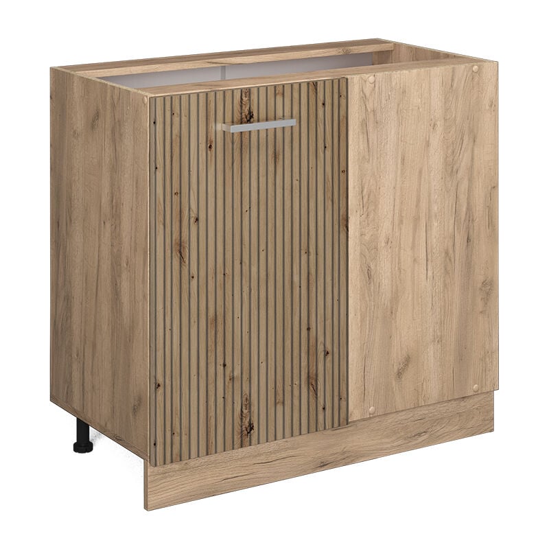 Meuble d'angle R-Line, Chêne Artisan, 86 cm sans plan de travail Vicco