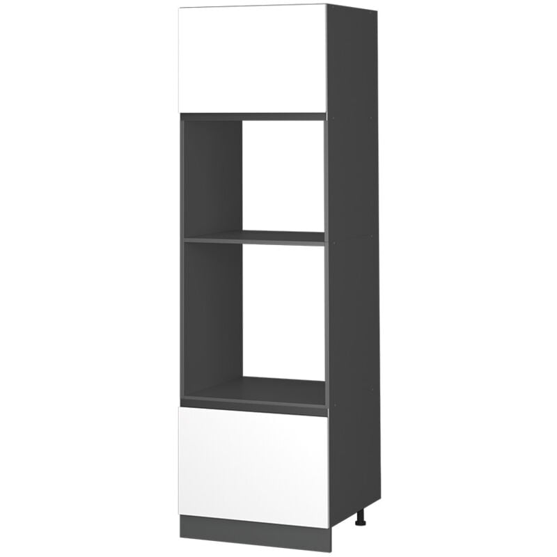 Armoire micro-ondes R-Line, Blanc, 60 cm J-Shape Vicco