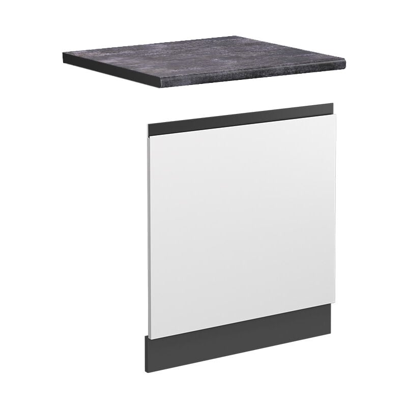 Façade R-Line, Blanc, 60 cm, pt Anthracite Vicco