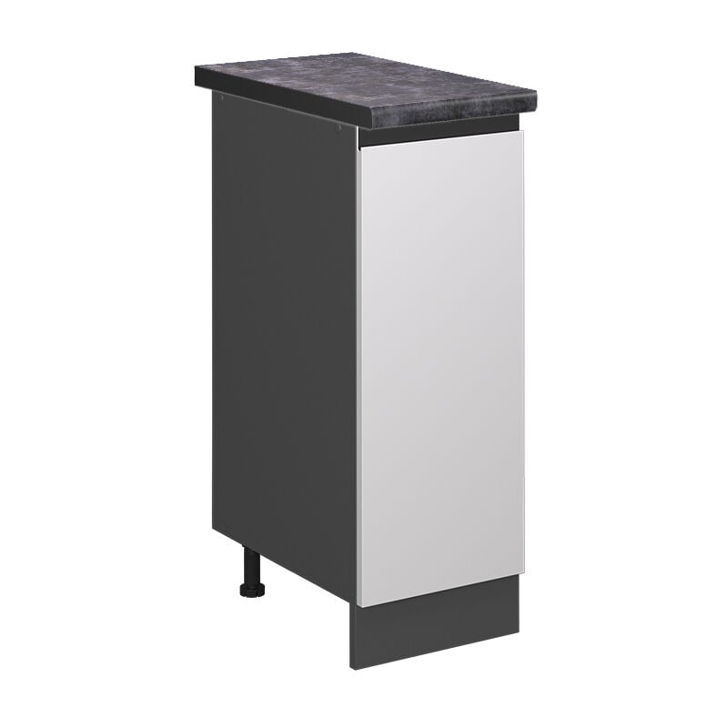 Vicco - Meuble de cuisine R-Line, Blanc, 30 cm, pt Anthracite