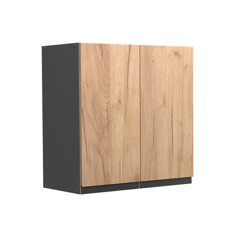 Elément haut de cuisine R-Line, Chêne de force doré, 60 cm J-Shape Vicco