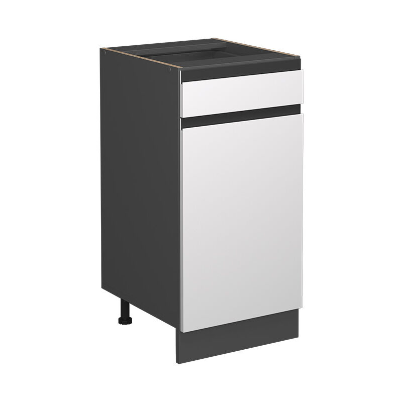 Meuble cuisine R-Line, Blanc, 40 cm J-Shape, sans plan de travail Vicco