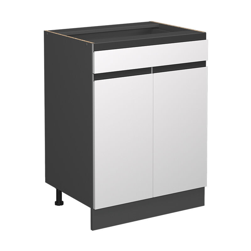 Meuble cuisine R-Line, Blanc, 60 cm J-Shape, avec tiroir, sans plan de travail Vicco
