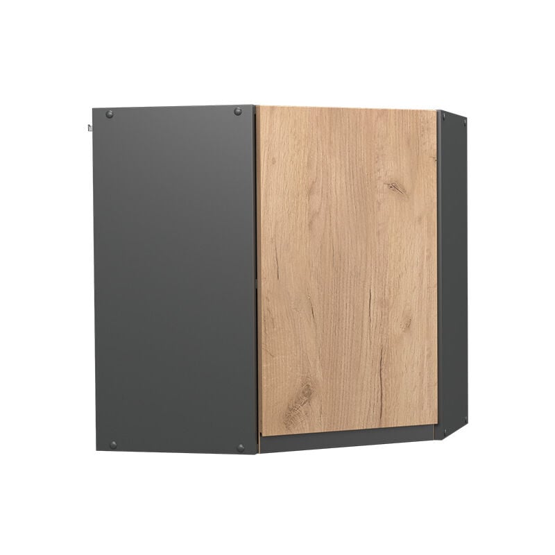 Elément haut de cuisine R-Line, Chêne de force doré, 57 cm J-Shape Vicco