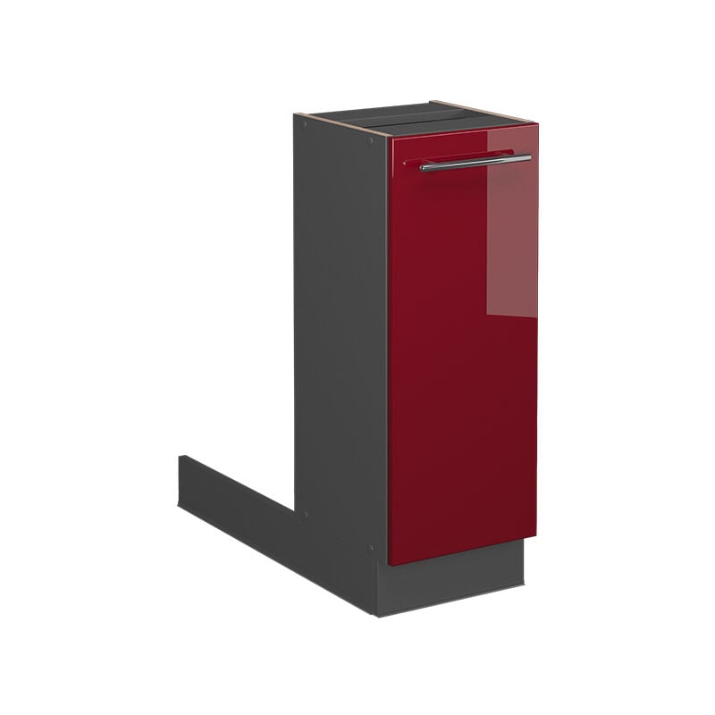 Lot de cuisine Fame-Line, Rouge bordeaux Haute brillance, 30 cm sans plan de travail Vicco