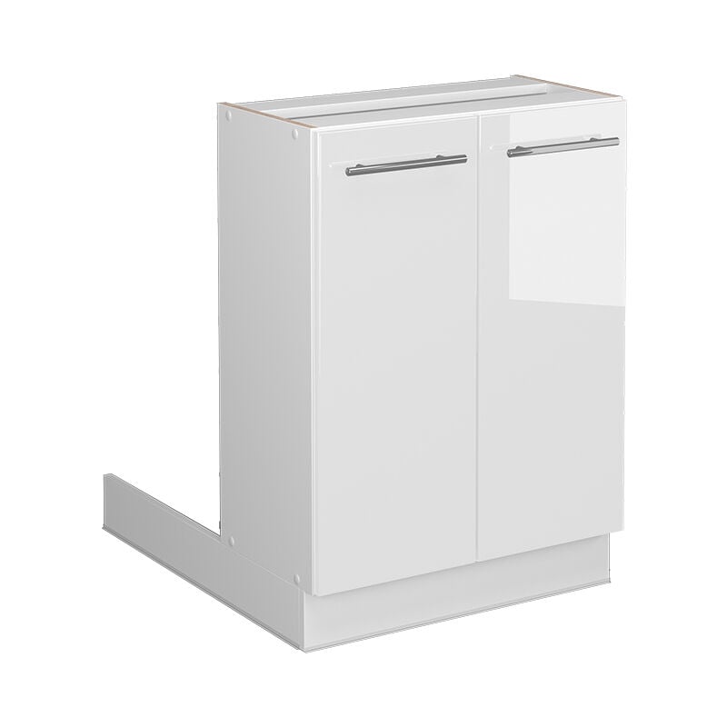 Lot de cuisine Fame-Line, Blanc Haute brillance, 60 cm sans plan de travail Vicco