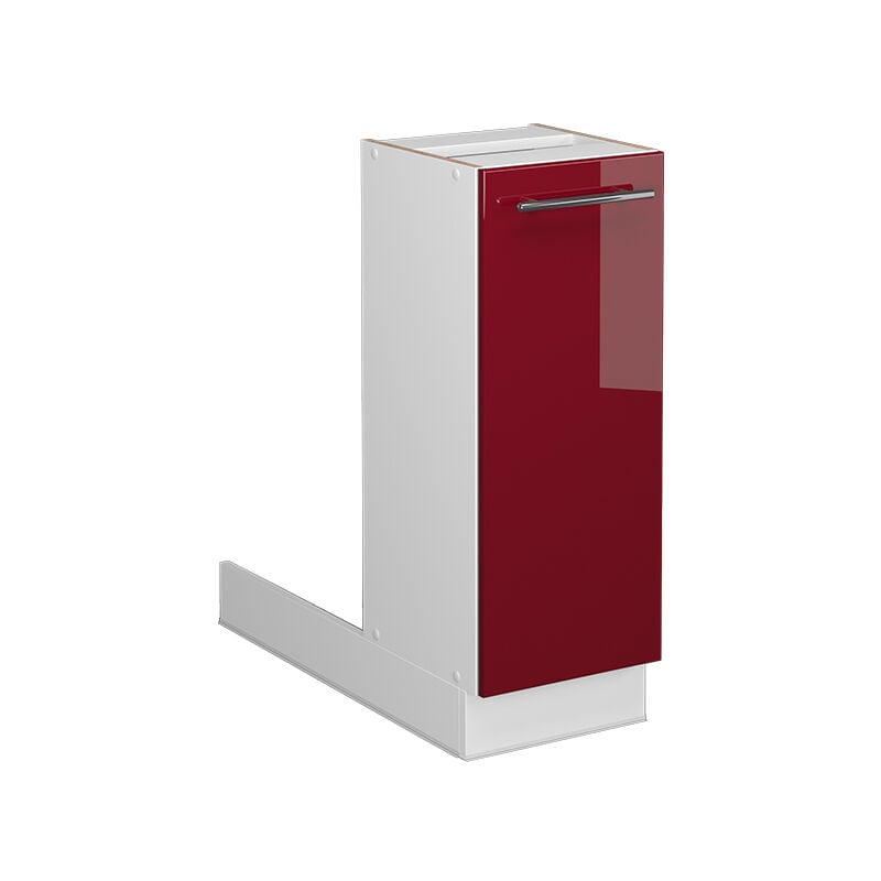 Lot de cuisine Fame-Line, Rouge bordeaux Haute brillance, 30 cm sans plan de travail Vicco