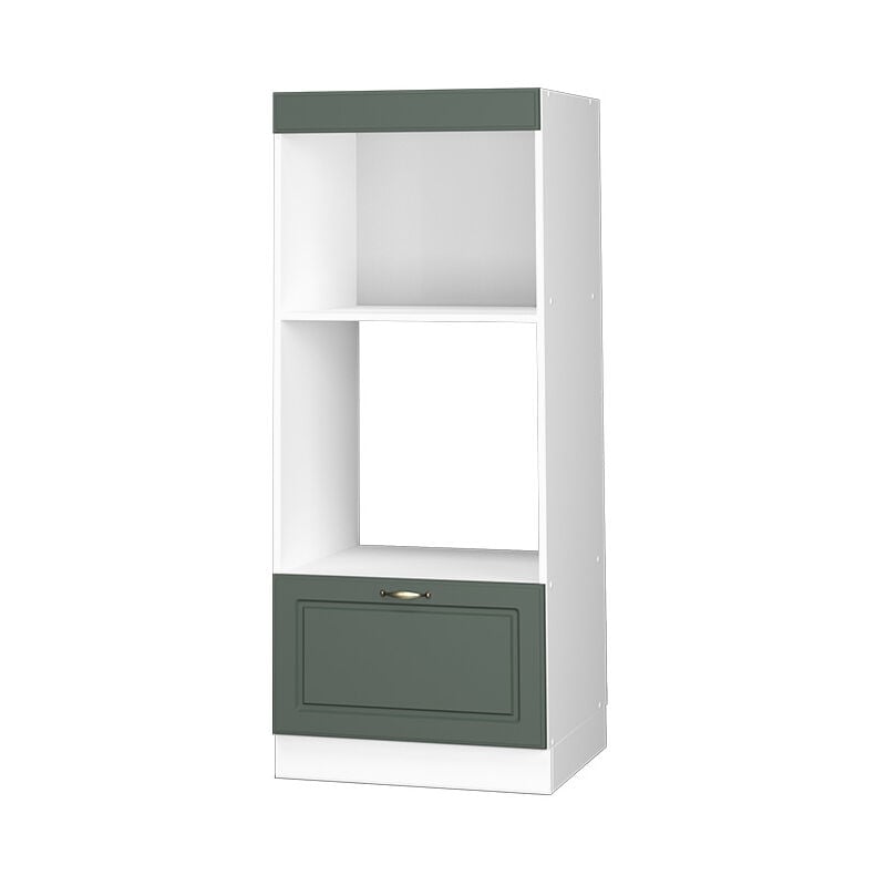 Mikrowellenschrank Fame-Line, Grün-Gold Landhaus, 60 cm offen Vicco