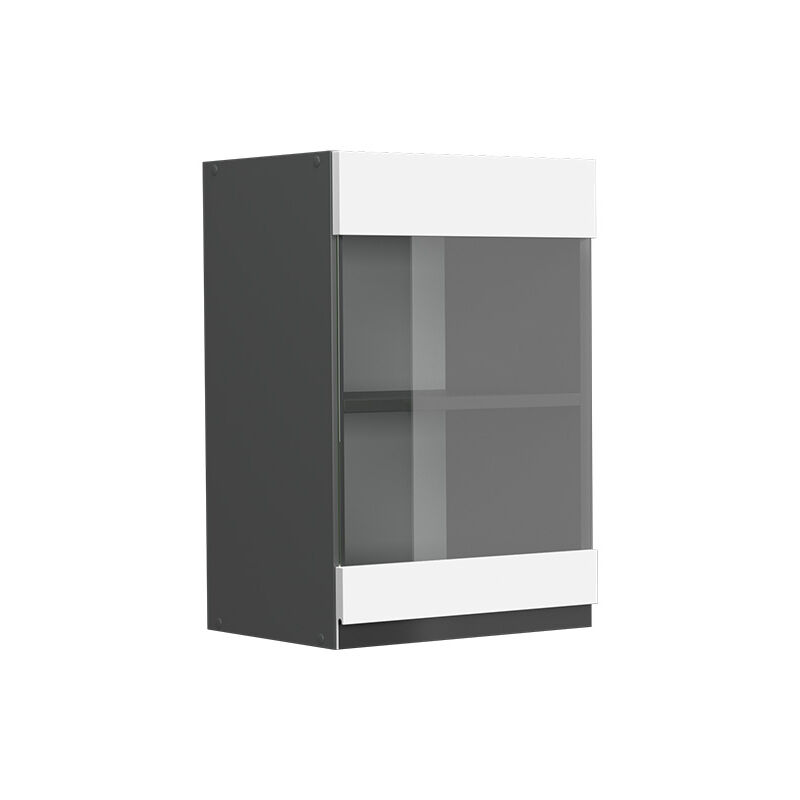 Küchenglasschrank R-line, Weiß, 40 Cm J-shape Vicco