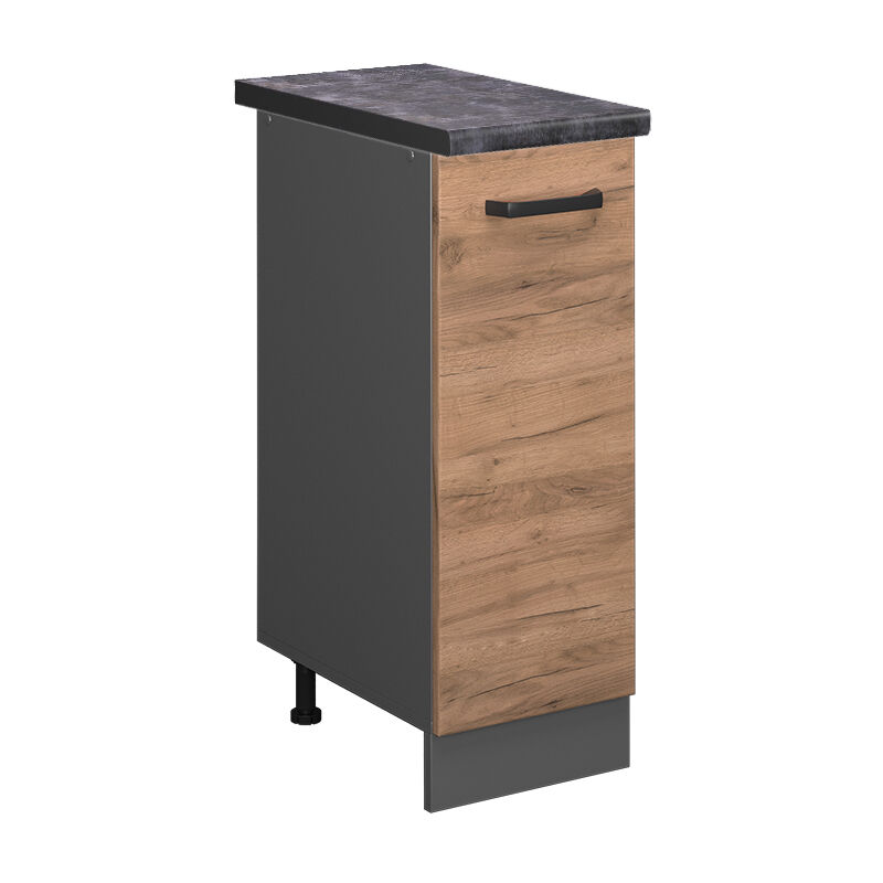 Vicco - Unterschrank R-line, Goldkraft Eiche, 30 Cm , Ap Anthrazit