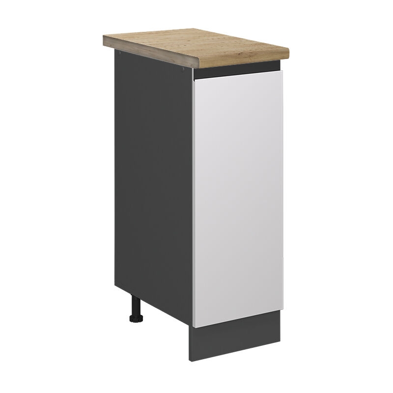 Vicco - Apothekerschrank R-line, Weiß, 30 Cm , Ap Eiche