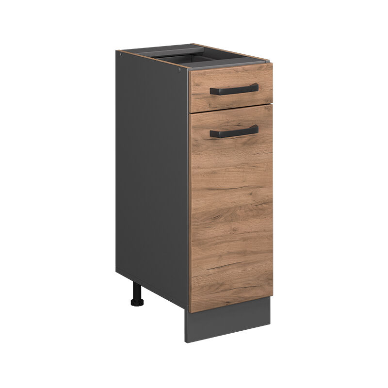 Vicco - Küchenunterschrank R-line, Goldkraft Eiche, 30 Cm Ohne Arbeitsplatte