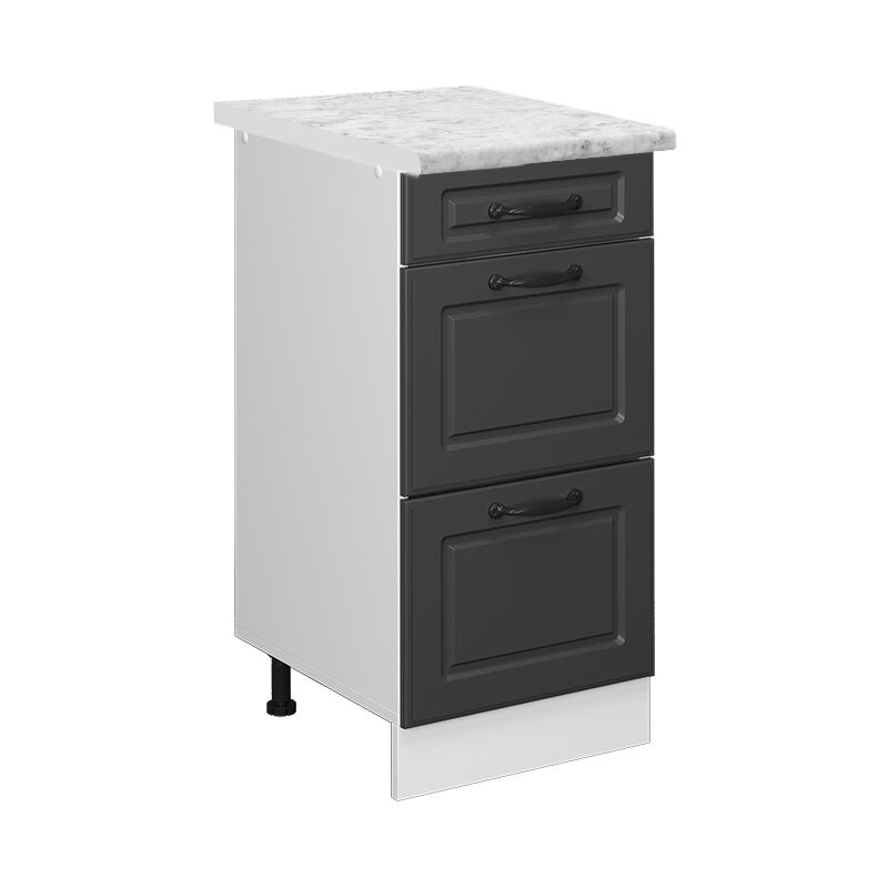 Vicco - Schubladenschrank R-line, Anthrazit Landhaus, 40 Cm Ap Marmor