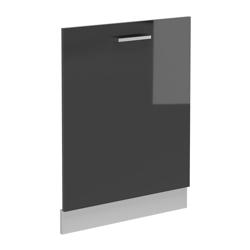 Geschirrspülblende R-line, Anthrazit Hochglanz, 60 Cm Ohne Arbeitsplatte Vicco