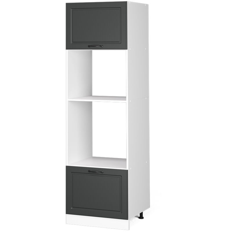 Vicco - Mikrowellenschrank R-line, Anthrazit Landhaus, 60 Cm