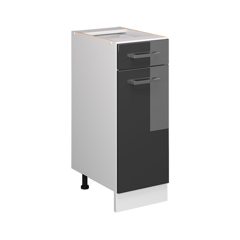 Küchenunterschrank R-line, Anthrazit Hochglanz, 30 Cm Ohne Arbeitsplatte, Vicco