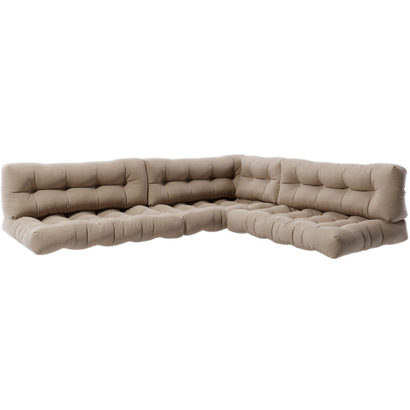 Ensemble de coussins de palette Flocken, Sable, 7 compartiments Vicco