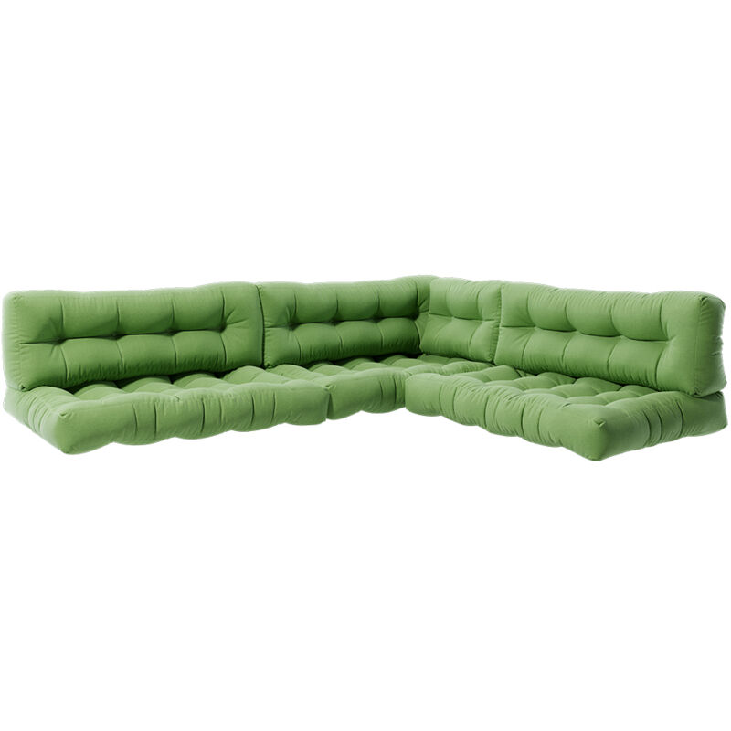 Ensemble de coussins de palette Flocken, Vert, 7 compartiments Vicco