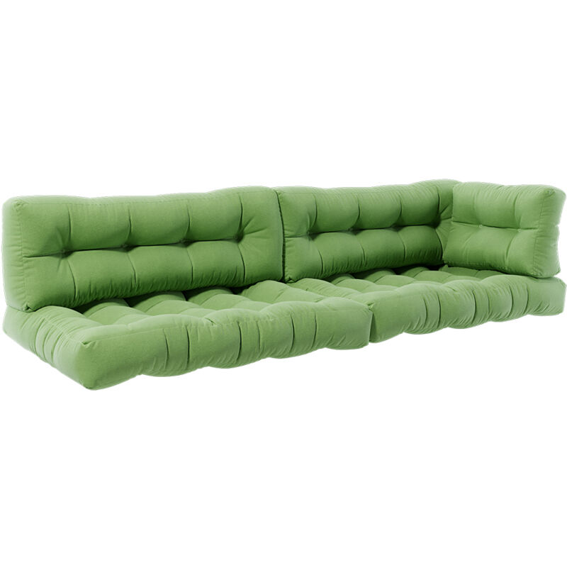 Ensemble de coussins de palette Flocken, Vert, 5 pièces Vicco