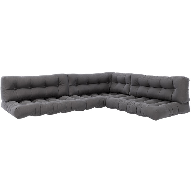 Ensemble de coussins de palette Flocken, Gris, 7 compartiments Vicco