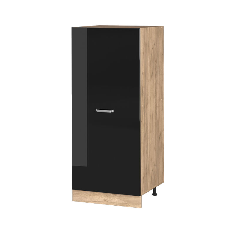 Vicco - Meuble pour four R-Line, Noir Haute brillance, 60 cm