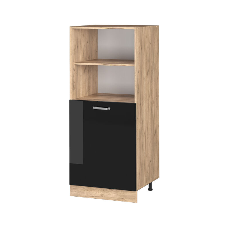 Vicco - Meuble pour four R-Line, Noir Haute brillance, 60 cm