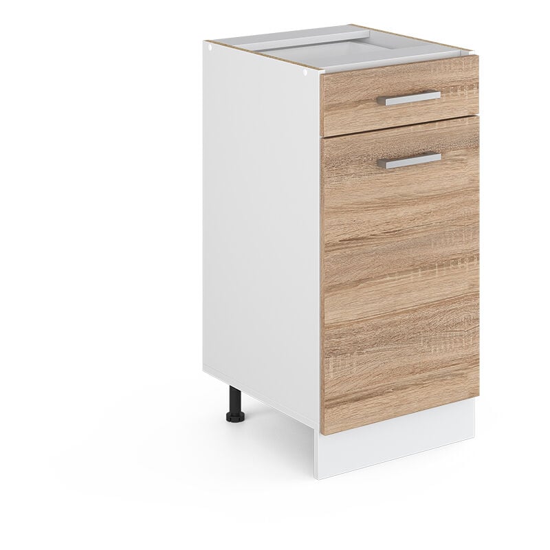 Meuble bas universel R-Line, Sonoma, 40 cm avec tiroir, sans plan de travail Vicco