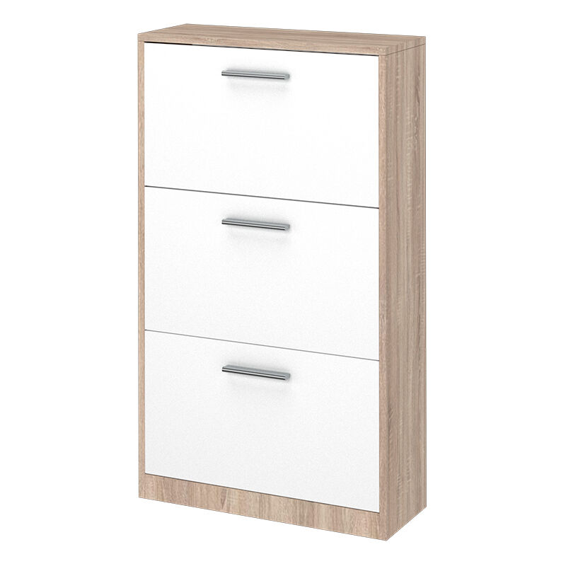 Vicco - Meuble à chaussure Gizmo, Blanc/Sonoma, 59x105cm