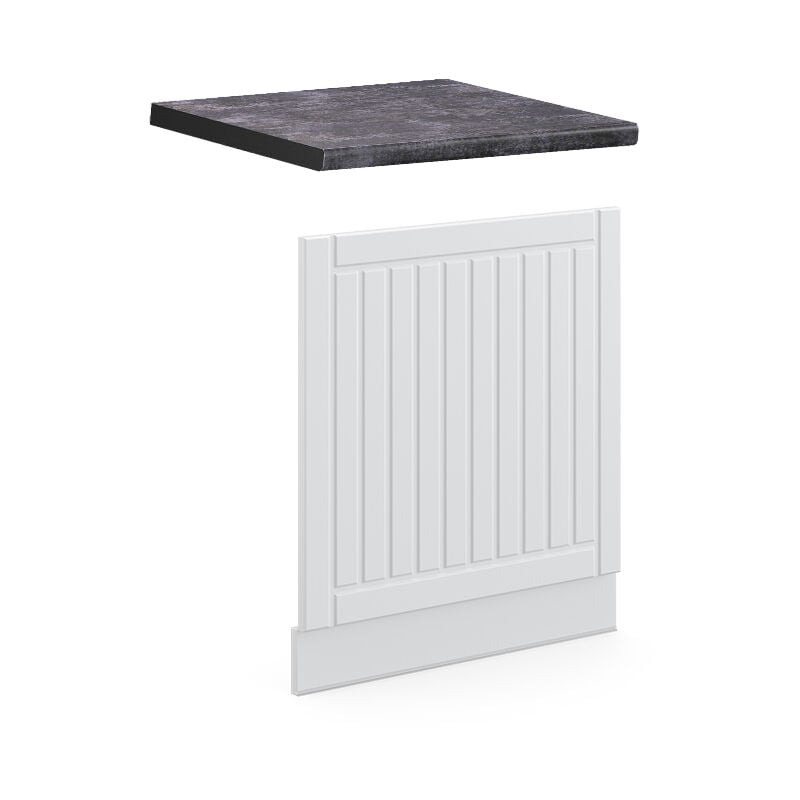 Vicco - Façade Fame-Line, Blanc campagne, 60 cm, pt Anthracite