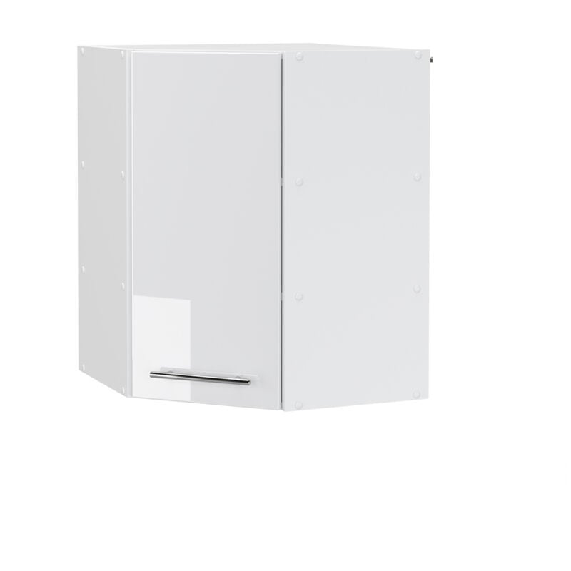 Elément haut de cuisine Fame-Line, Blanc Haute brillance, 57 cm Vicco