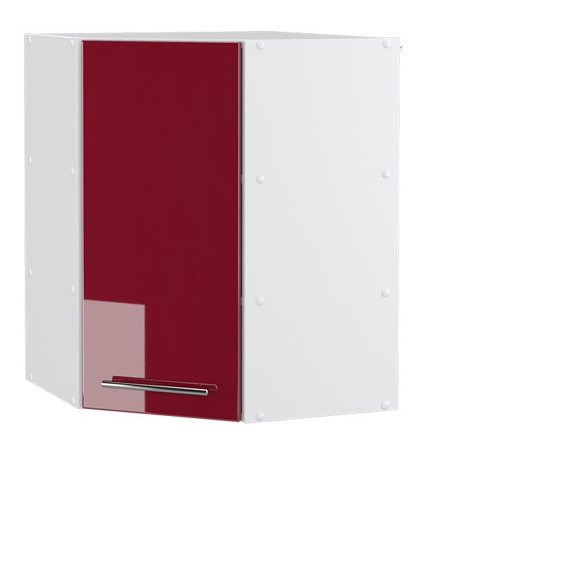 Vicco - Elément haut de cuisine Fame-Line, Rouge bordeaux Haute brillance, 57 cm