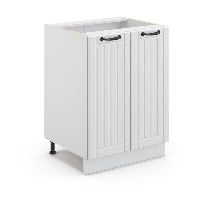 Meuble bas de cuisine Fame-Line, Blanc campagne, 60 cm sans plan de travail Vicco