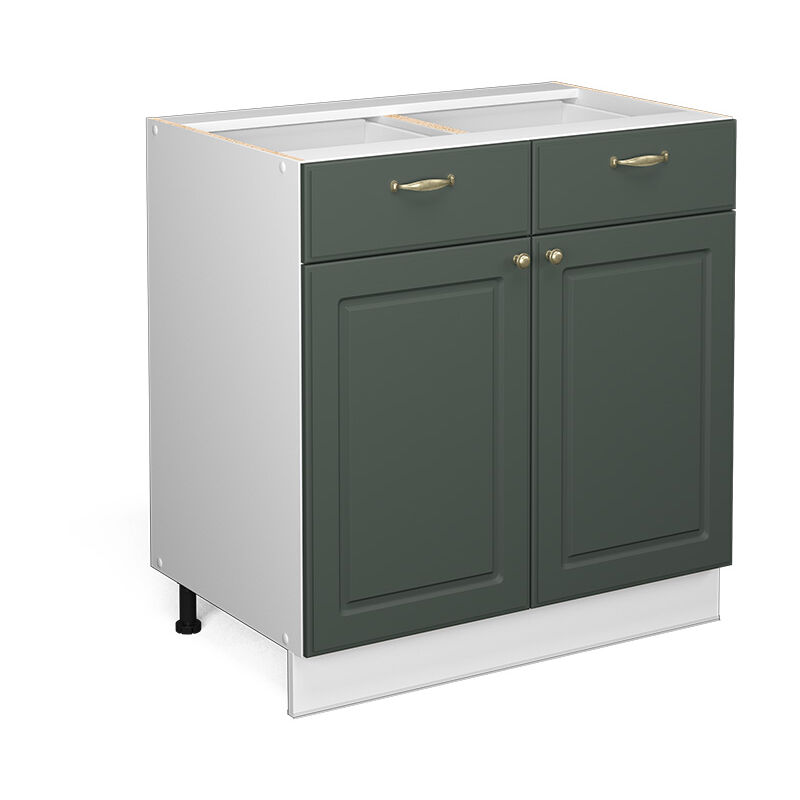 Vicco - Meuble cuisine Fame-Line, Vert Or Campagne, 80 cm sans plan de travail