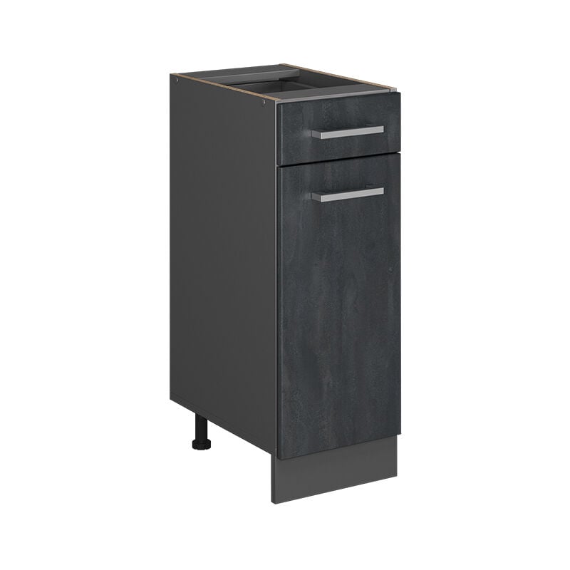 Vicco - Meuble cuisine R-Line, Béton noir, 30cm sans pt